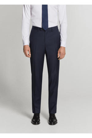 wollen pantalon - donkerblauw