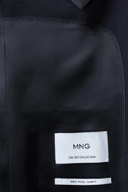 thumbnail: Mango Man wollen slim fit colbert - donkerblauw
