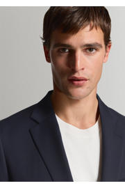 thumbnail: Mango Man wollen slim fit colbert - donkerblauw