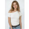 MANGO TEEN one shoulder top - ecru