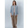 Mango wide leg geruite broek - bruin