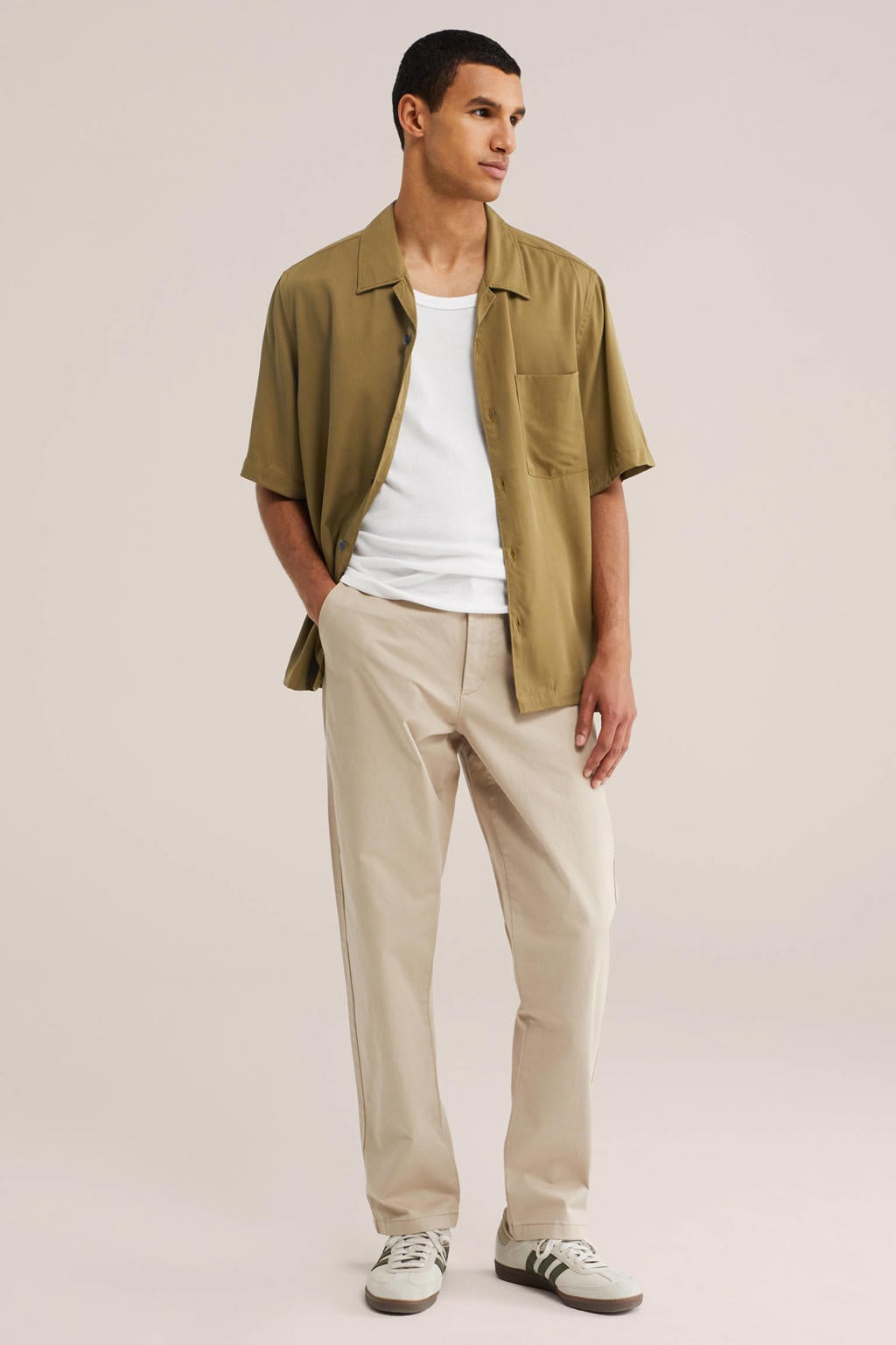 WE Fashion relaxed fit overhemd - groen