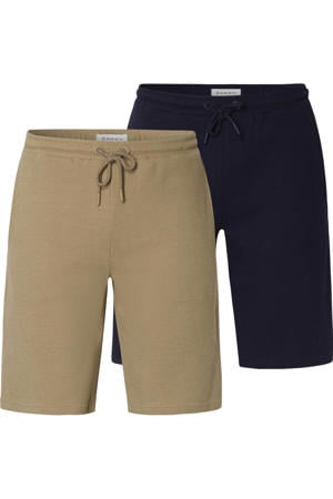 regular fit sweatshort Plus Size - beige (set van 2)