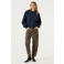 Garcia sweater met borduursels - marineblauw