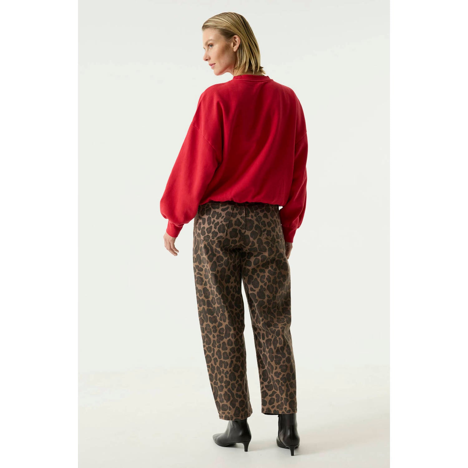 Garcia sweater met borduursels rood