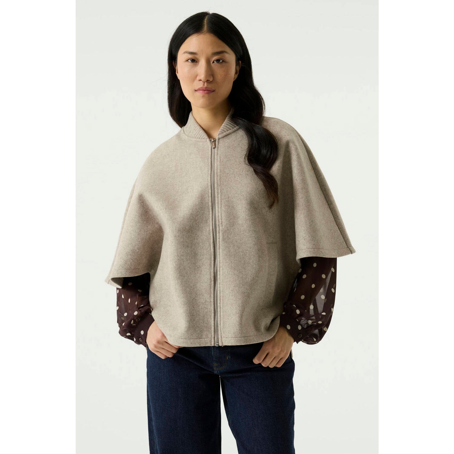 Garcia gemêleerd bomberjack beige