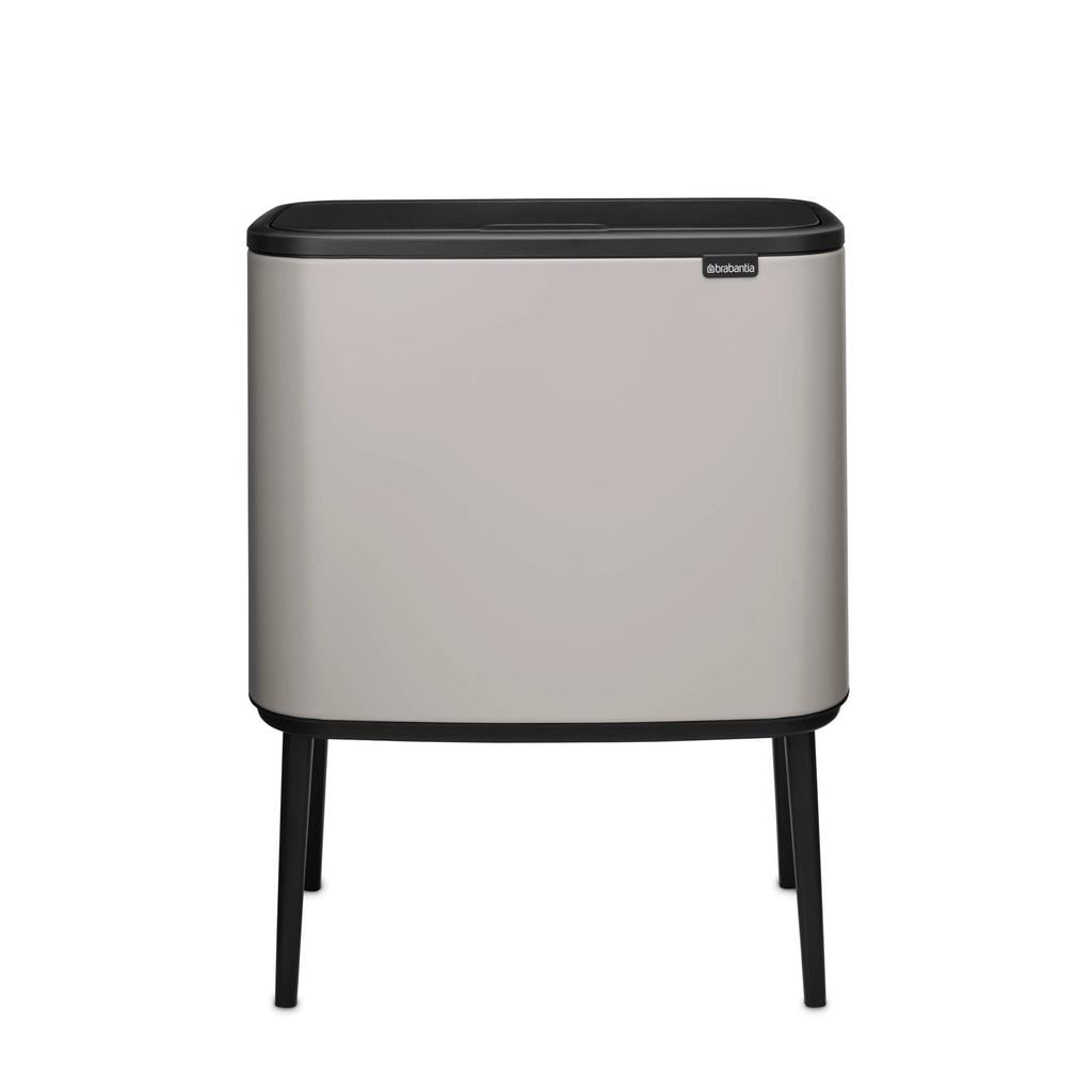 Brabantia Brabantia Bo Touch Bin, met 2 binnenemmers, 11 + 23 liter - Soft Grey