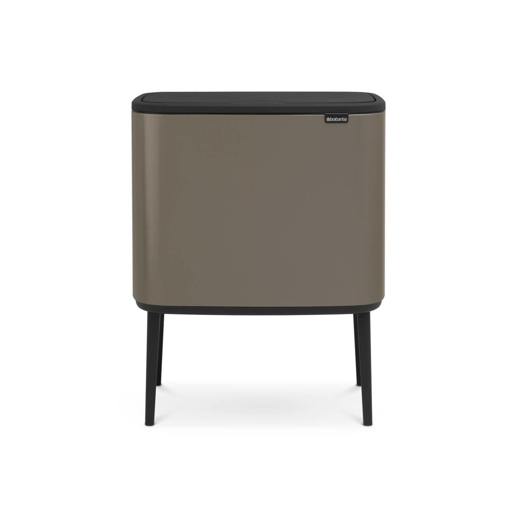 Brabantia Brabantia Bo Touch Bin, met 2 binnenemmers, 11 + 23 liter - Platinum