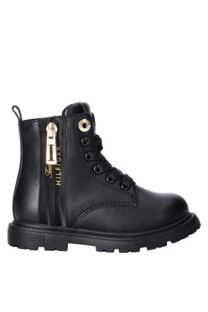 enkelboots met profielzool - zwart