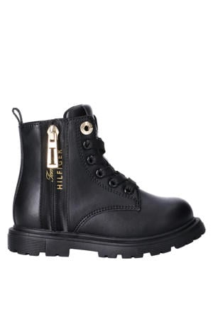 enkelboots met profielzool - zwart