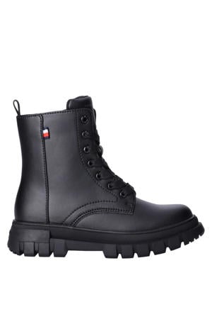 enkelboots met profielzool - zwart
