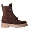 Tommy Hilfiger suède enkelboots met profielzool - donkerbruin