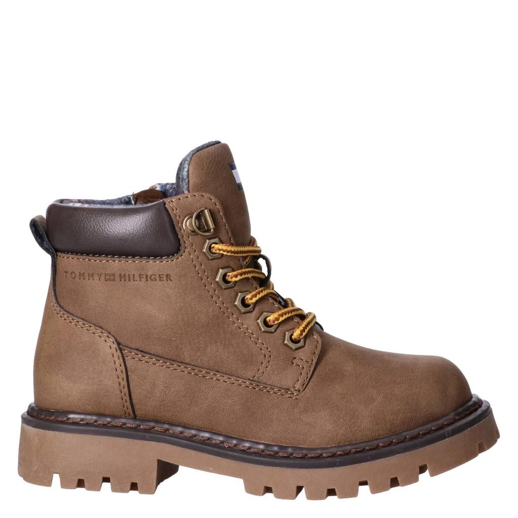 Tommy Hilfiger veterschoenen met profielzool - bruin