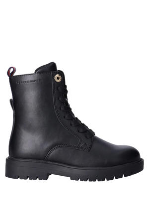 enkelboots met profielzool - zwart