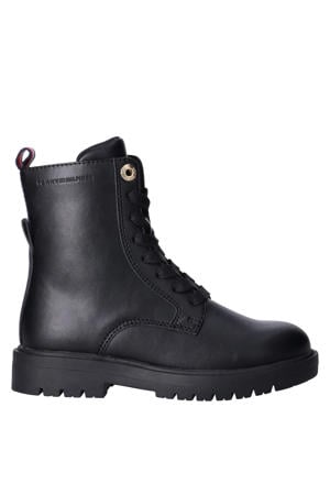 enkelboots met profielzool - zwart