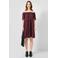 QS off shoulder viscose mini jurk - paars