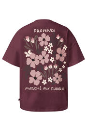 thumbnail: QS T-shirt met backprint - donkerrood