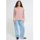 ICHI gestreepte blouse - rood
