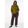 Zizzi rayon gebreid vest Plus Size - donkergroen