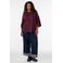 Zizzi gebreide trui Plus Size - donkerrood