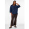 Zizzi Plus Size gebreide trui met hartjes - donkerblauw