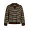 Zizzi Plus Size gebreide gestreepte trui met wol - groen