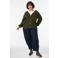 Zizzi Plus Size gebreid vest met wol - groen