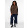 Zizzi gebreid vest Plus Size met wol - bruin