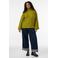 Zizzi Plus Size gebreide coltrui met wol - groen