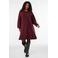 Zizzi gebreide jurk Plus Size - donkerrood