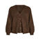 Zizzi gebreid vest Plus Size met wol - bruin