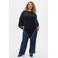 Zizzi viscose gebreide trui Plus Size met wol - zwart