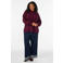 Zizzi Plus Size coltrui met wol - donkerrood