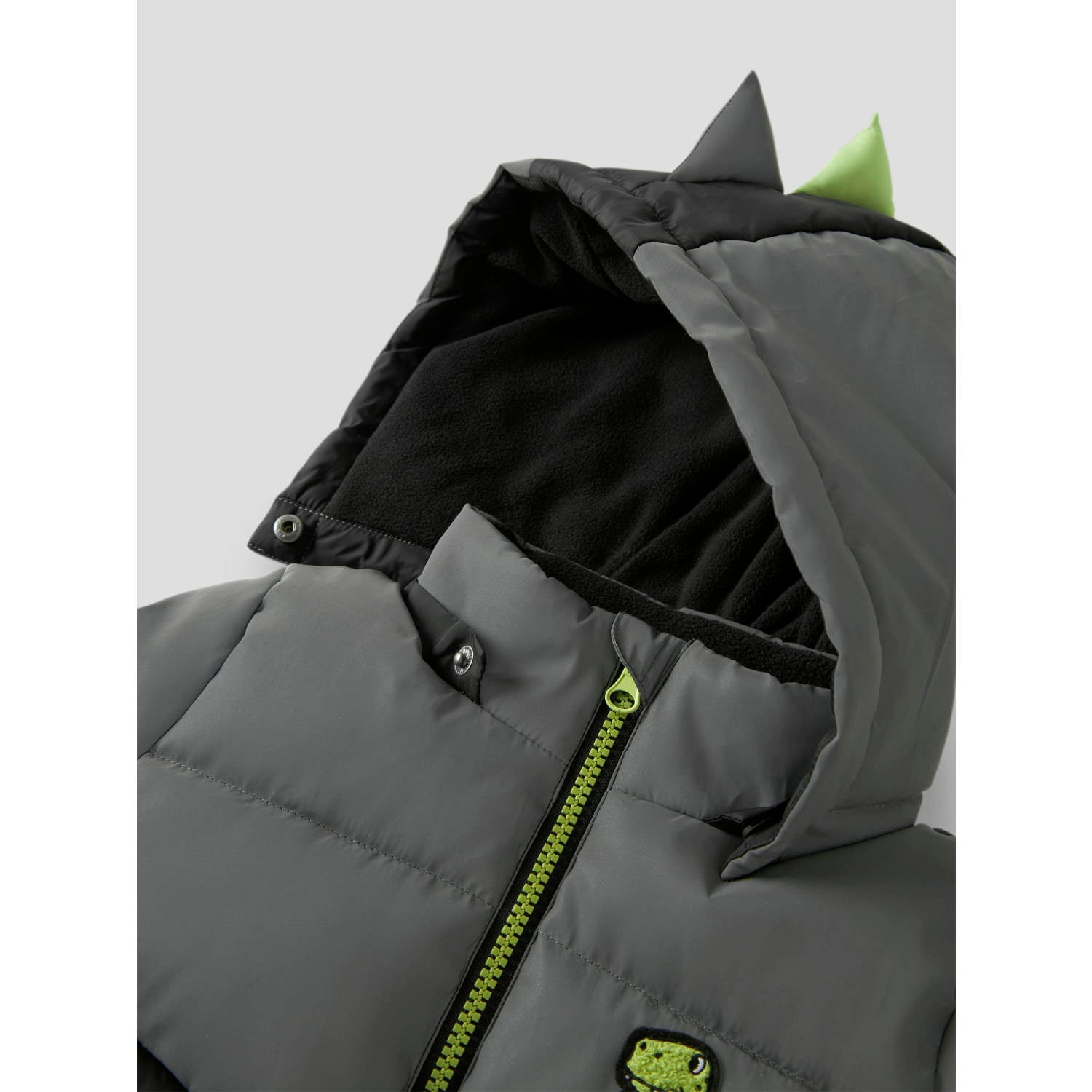 NAME IT MINI winterjas zwart grijs