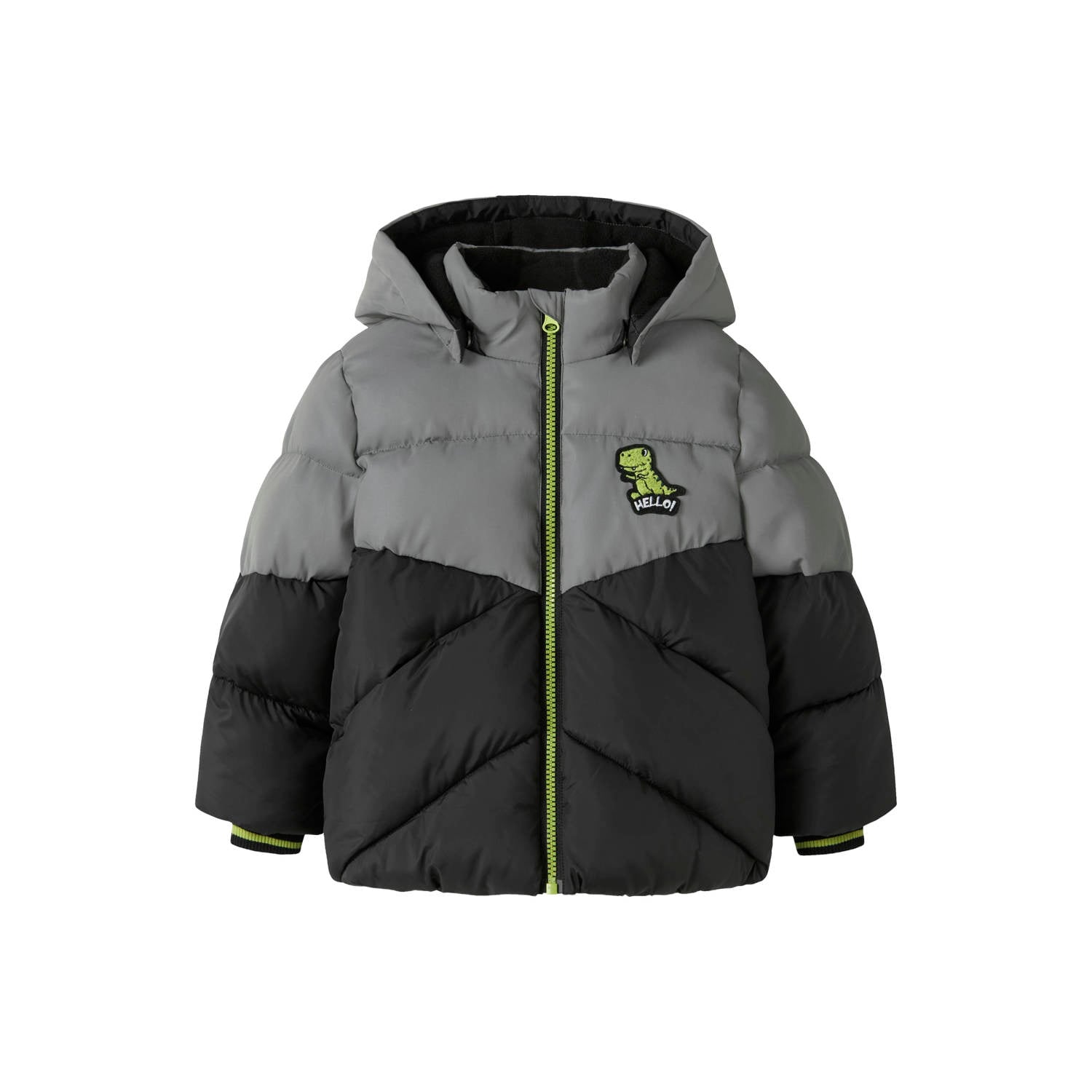 NAME IT MINI winterjas zwart grijs