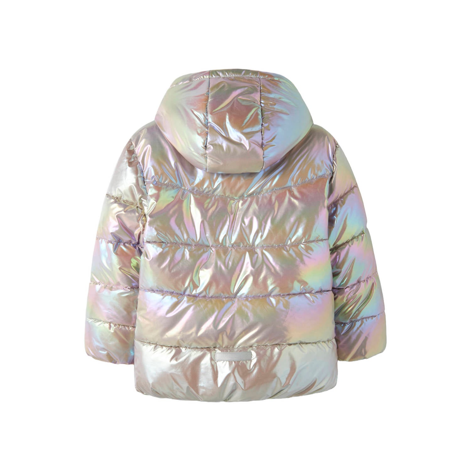 NAME IT KIDS winterjas beige roze groen