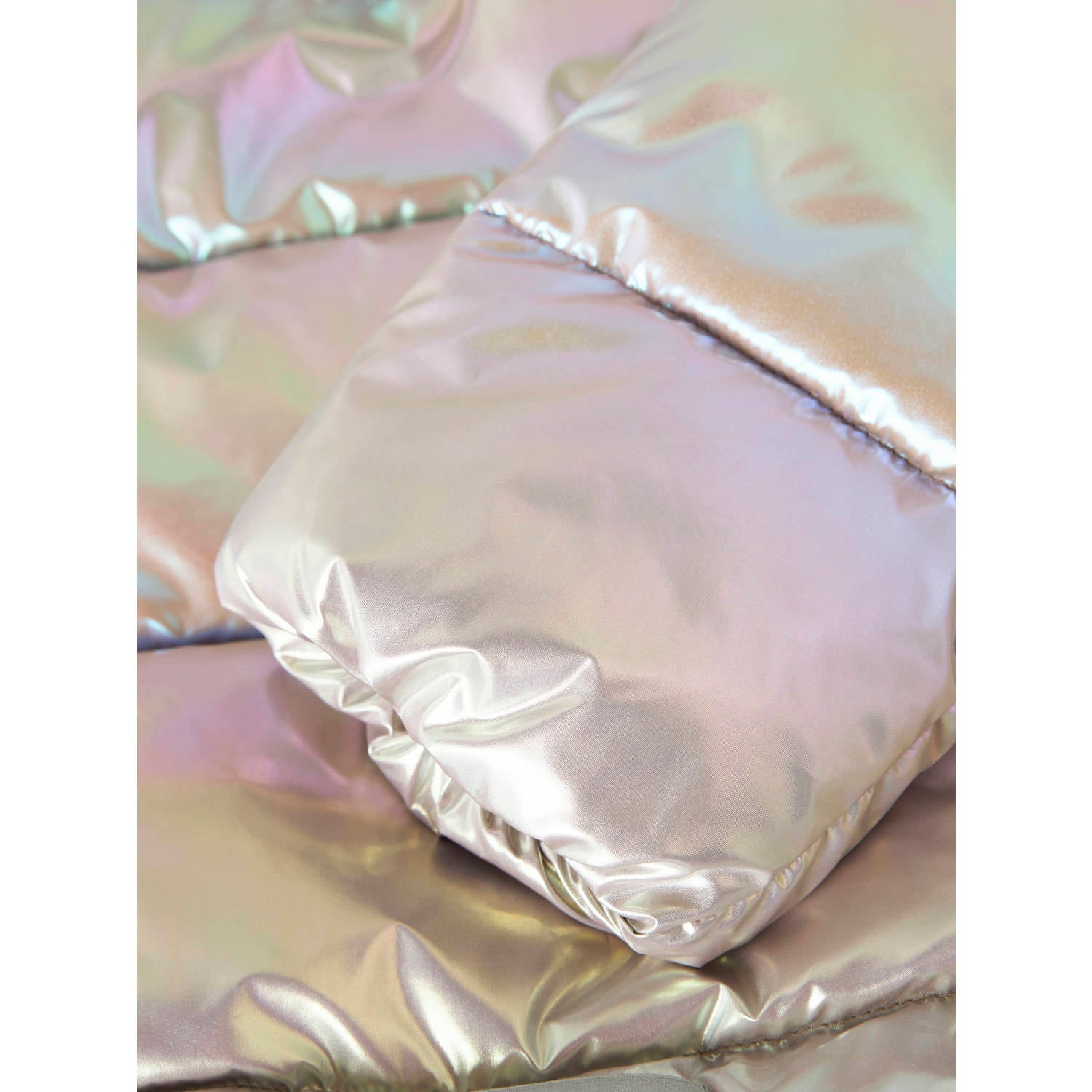 NAME IT KIDS winterjas beige roze groen
