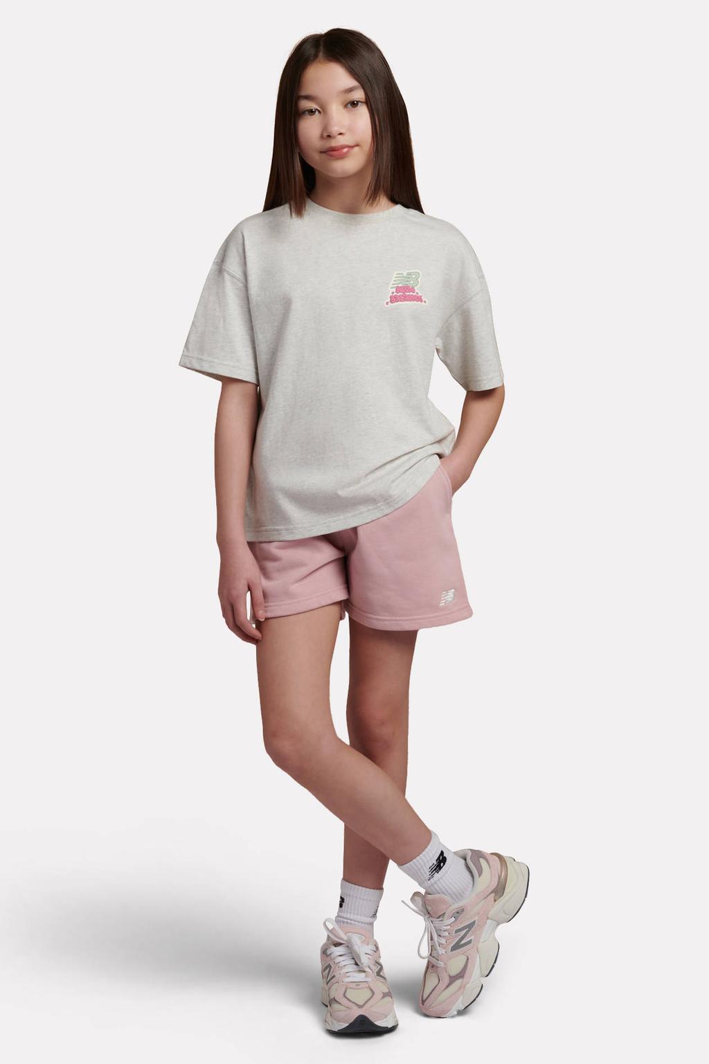 New Balance T-shirt met backprint - ecru