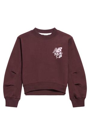 sweater met backprint - donkerrood