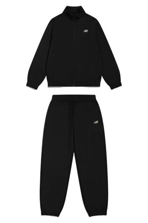 joggingpak met opstaande kraag - zwart