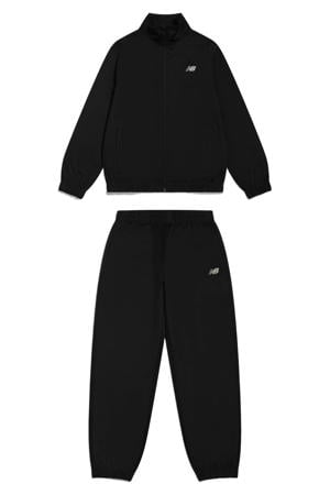 joggingpak met opstaande kraag - zwart