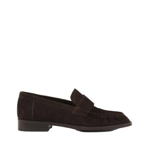 BRONX Zur-ii suède loafers donkerbruin