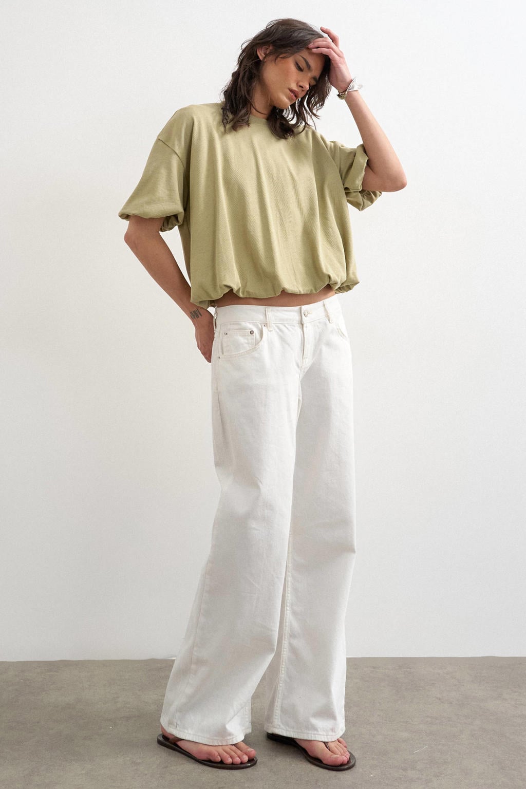 TOPSHOP regular fit top - lichtgroen