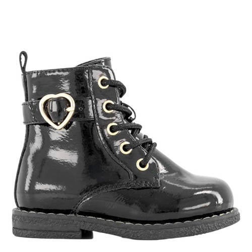 Graceland lakleren enkelboots zwart