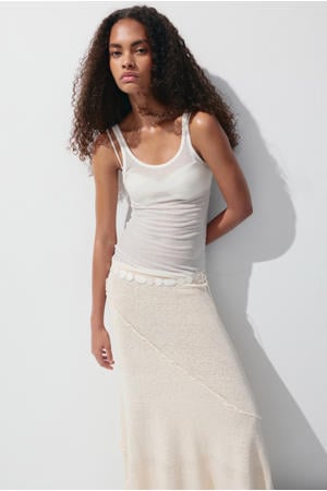 midi rok - beige