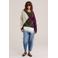 WE Fashion gebreide geruite trui met wol - groen