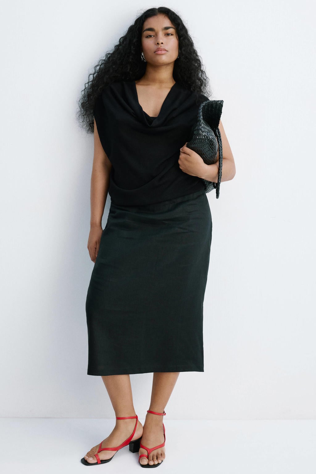 Mango top - zwart