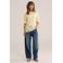 WE Fashion kanten T-shirt - lichtgeel