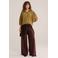 WE Fashion wide leg gestreepte broek - bruin