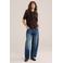 WE Fashion T-shirt met sjaaltje - bruin